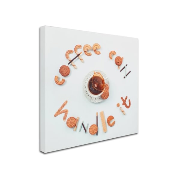 Dina Belenko 'Food Lettering Coffee Can Handle It' Canvas Art,35x35